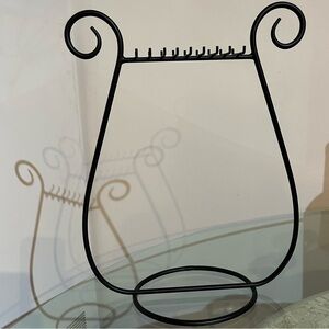 Black Spiral Necklace Holder Artistic Design